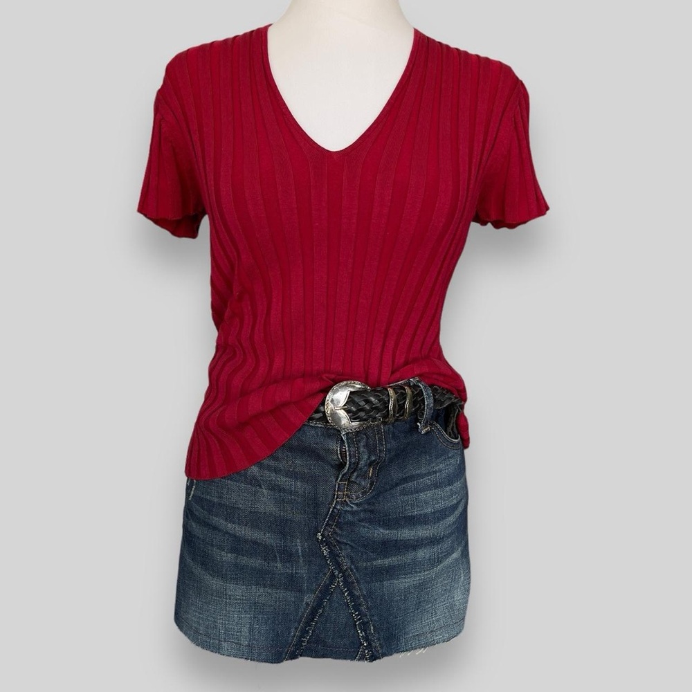 Vintage ribbed silk blend top